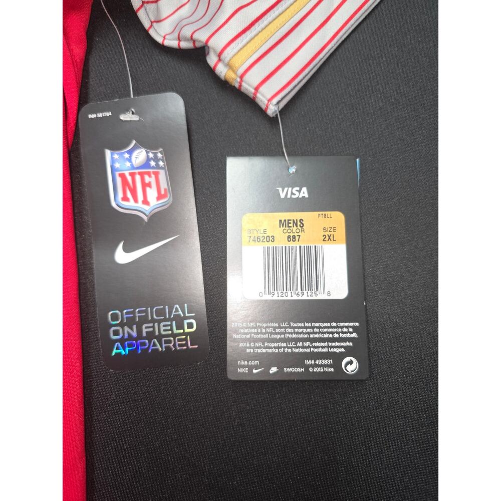 Nike Dri-FIT San Francisco 49ers Polo Shirt Mens 2XL Red NFL On Field NWT - Picture 5 of 11